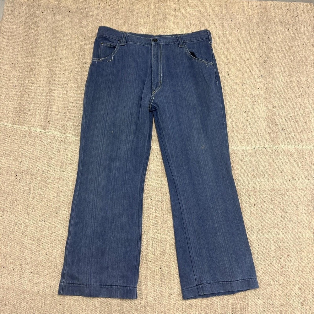 Vintage Golden Horse Jeans Mens 32x28 Blue 1970s Straight Leg